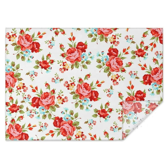 Vintage Rectangle Tablecloth 60x84 Inch, Flowers Boho Water Resistant Vinyl Washable Seasonal Table Cover for Thanksgiving Christmas Holiday Party Picnic Dinner Decor