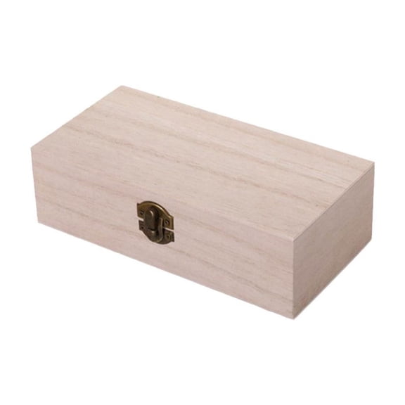 Vintage Rectangular Wooden Storage Box High Quality Gift Packaging Boxes Flip Lid Craft Box Pine Treasure Chest Storage