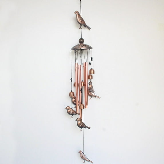 Vintage Red Bronze Wind Chime Pendant, Handmade Courtyard Garden Bell Wind Chime, Animal Auspicious Horse Hanging Ornament for Home Patio Decor