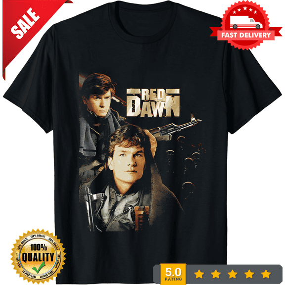 Vintage Red Dawn Movie Poster War Movie Black T Shirt, NEW TRENDING ITEM-TH70765