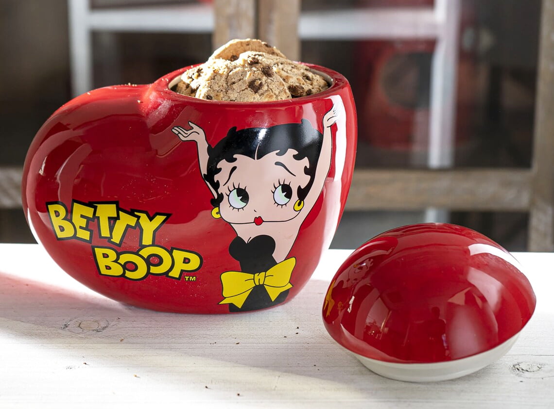 High Quality Betty Boop Heart Shaped Ceramic Cookie Jar - Vintage