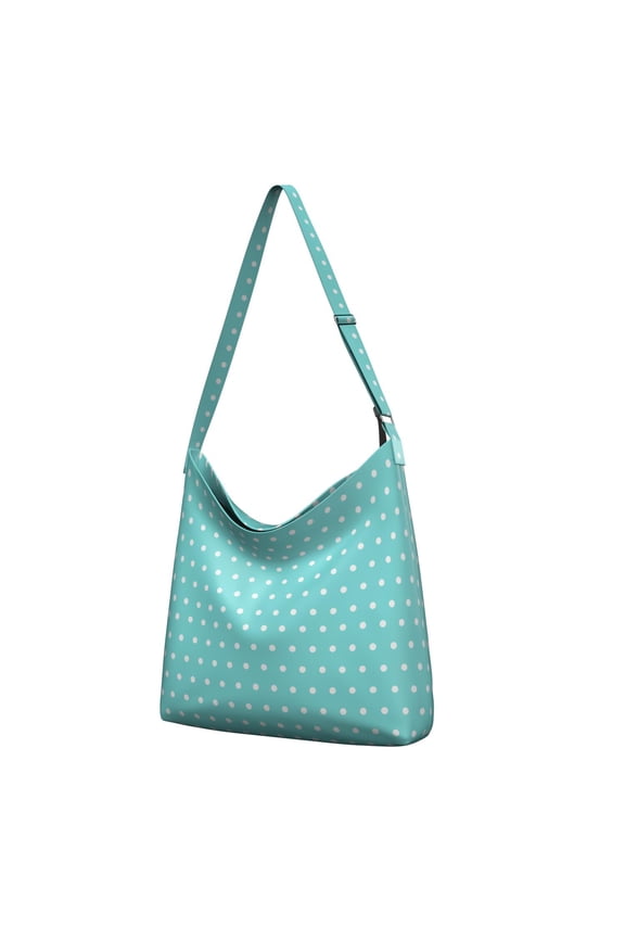 Vintage Red Polka Dots Travel Bag | Minimalist Crossbody Shoulder Tote | Multi-Pocket Spacious Work Purse | Colorful Dots Design for Fashion-Conscious Shoppers