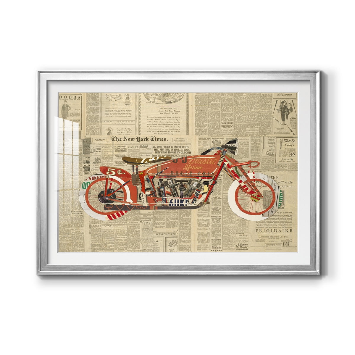 Vintage Red Premium Framed Print - Ready to Hang