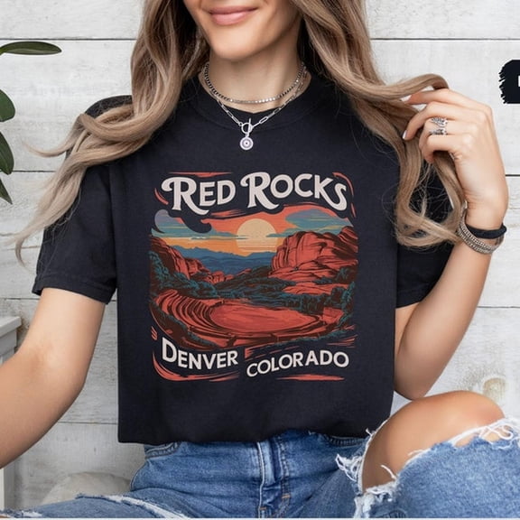 Vintage Red R-OCks Colorado Shirt Denver Colorado R-OCk C-omfort Colors shirt Red R-OCks Concert S-ouvenir Mountain Hiking T-EE Music Festival T-EE