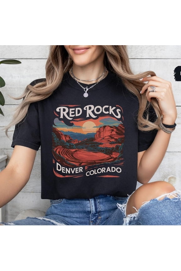 Vintage Red R-OCks Colorado Shirt Denver Colorado R-OCk C-omfort Colors shirt Red R-OCks Concert S-ouvenir Mountain Hiking T-EE Music Festival T-EE