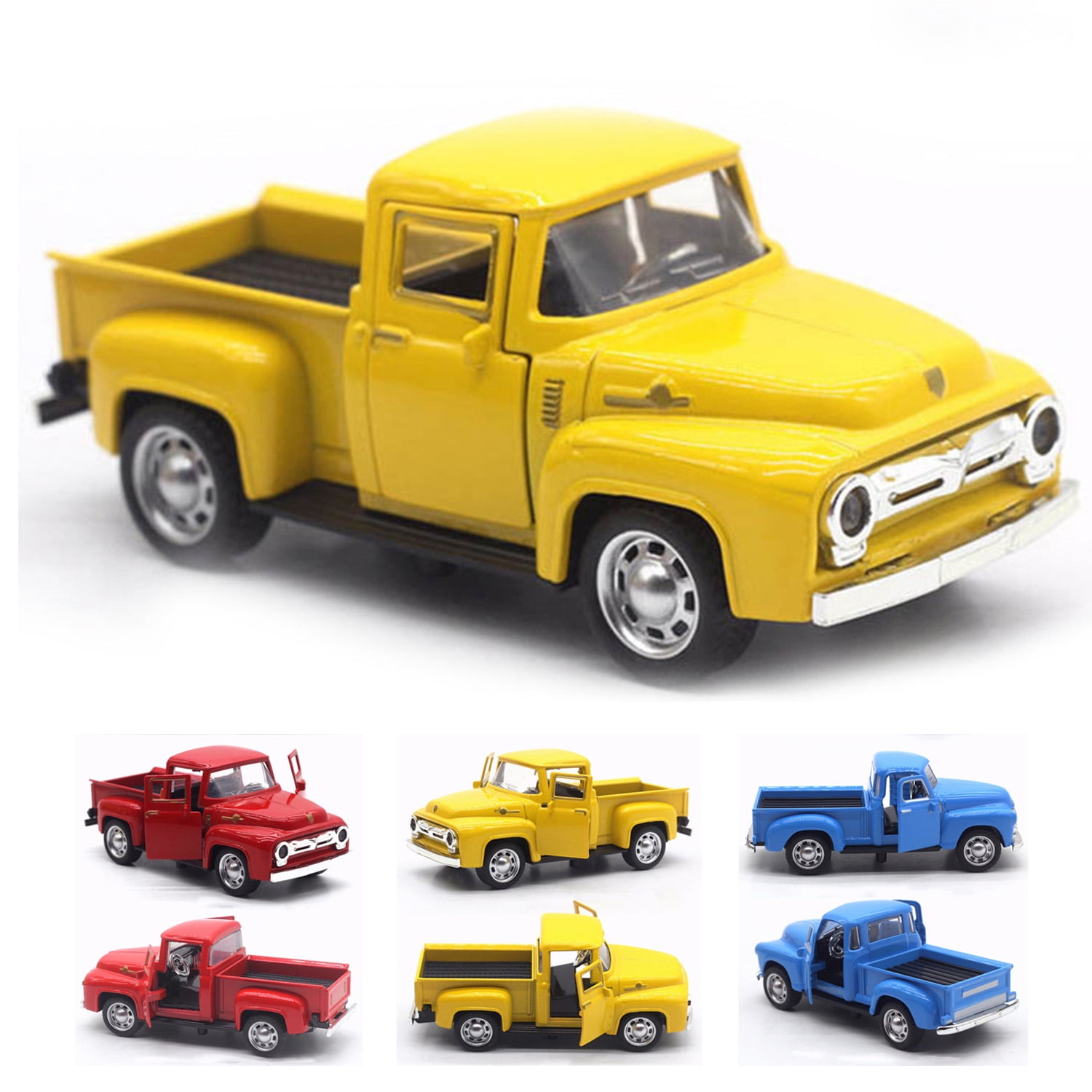 Vintage Red Truck Christmas Decor ,Farmhouse Metal Trucks Planter