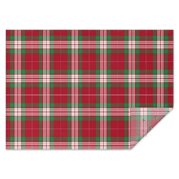 Vintage Red and White Rectangle Tablecloth 60x84 Inch, Flowers Boho Water Resistant Vinyl Washable Seasonal Table Cover for Christmas Holiday Party Picnic Dinner Decor