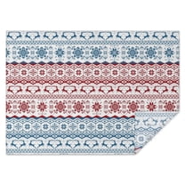 Vintage Red and White Rectangle Tablecloth 60x84 Inch, Flowers Boho Water Resistant Vinyl Washable Seasonal Table Cover for Christmas Holiday Party Picnic Dinner Decor