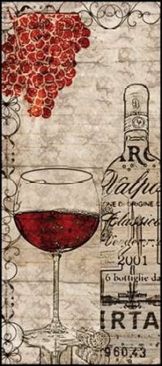 Vintage Reds Canvas Art - Lisa Wolk (10 x 20)