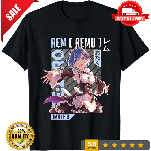 Vintage Rem Re Zero Anime,Cute Re Zero Ram,Subaru,Japanese,new Unisex Shirt, LIMITED EDITION-TH74917