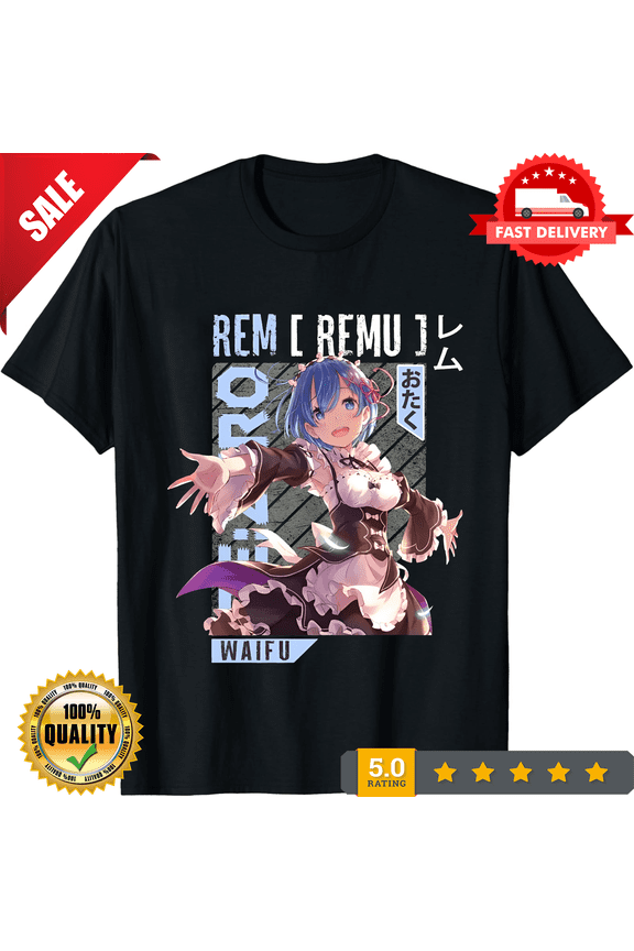 Vintage Rem Re Zero Anime,Cute Re Zero Ram,Subaru,Japanese,new Unisex Shirt, LIMITED EDITION-TH74917