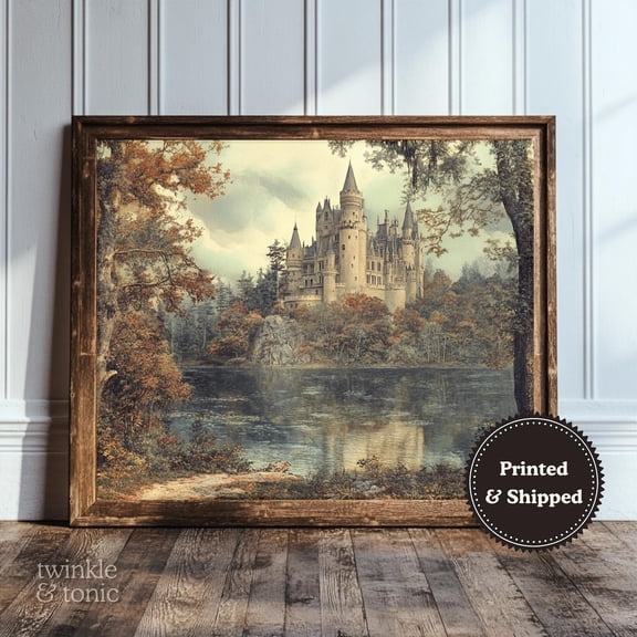 Vintage Renaissance Castle Medieval Dark Academia Antique Aesthetic Moody Distinctive Stylish Portrait Decor