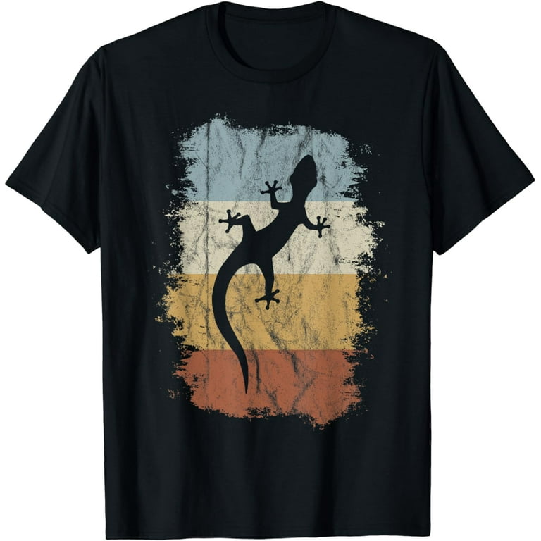 Gecko T-Shirt Vintage Retro Lizard Reptile Gecko T-Shirt Vintage Retro Lizard Reptile