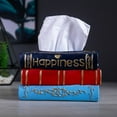 thumbnail image 1 of Vintage Resin Books Model Tissue Box Napkin Holder Paper Case Home Decor(G202), 1 of 8