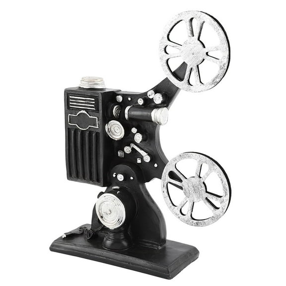 Vintage Resin Movie Film Projector Model Figurine Figure Props Home Decor,Film Projector Collectible Ornament Photo Prop for Home Office Decor