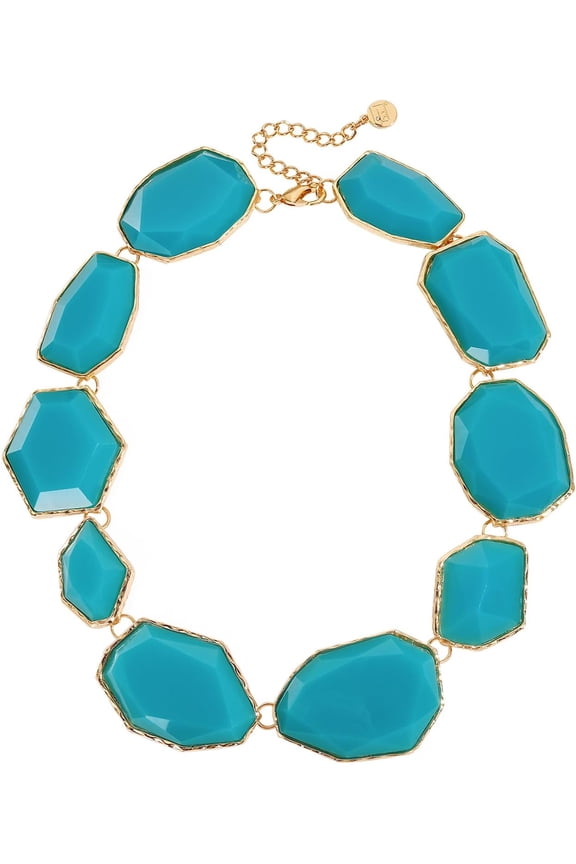 Vintage Resin Rhinestone Necklace Irregularly Shaped Elegant Crystal Collar for Women[t3461]