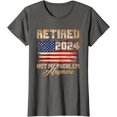 Vintage Retired 2024 Not My Problem Anymore American Flag TShirt
