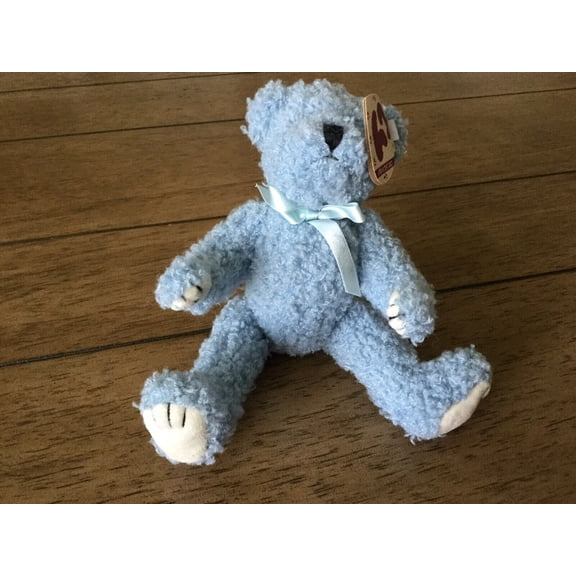 Vintage Retired Ty Attic Treasures Plush Jointed Blue Bear "Bluebeary" 1993 New No Tags