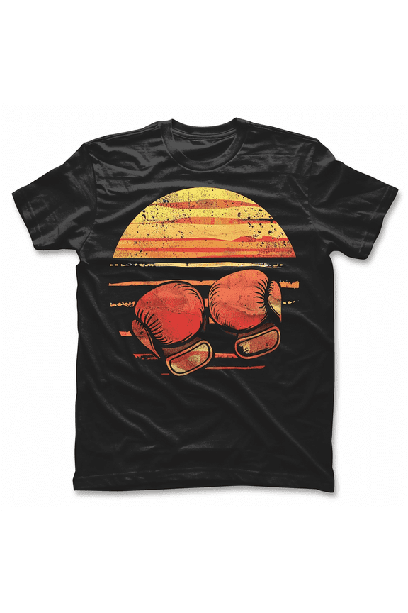 Vintage Retro 60s 70s Style Boxing Gloves Boxer Player Lover T-Shirt Men Clothing Streetwear Graphic T Shirts Harajuku