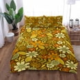 Vintage Retro 70s Plates Duvet Cover Set King Double Full Twin Single