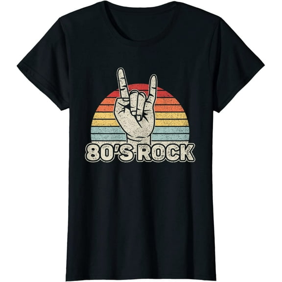 Vintage Retro 80's Rock Band Short Seelve Casual T-Shirt