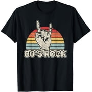 Vintage Retro 80s Rock Band T-Shirt Black Medium