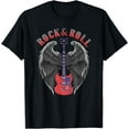 thumbnail image 1 of Vintage Retro 80s Music Guitar Wings Rock & Roll T-Shirt, 1 of 4