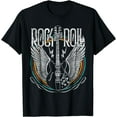 thumbnail image 1 of Vintage Retro 80s Rock & Roll Music Guitar Wings T-Shirt T-Shirt, 1 of 3
