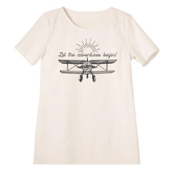 Vintage Retro Airplane Printed Linen Cotton Vintage Mini Shift Dress WDS_06 0