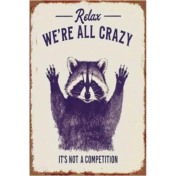 Vintage Retro Aluminum Wall Art Metal Sign Funny Garage Man Cave Gift for Him Tin Sign, Size 8x12