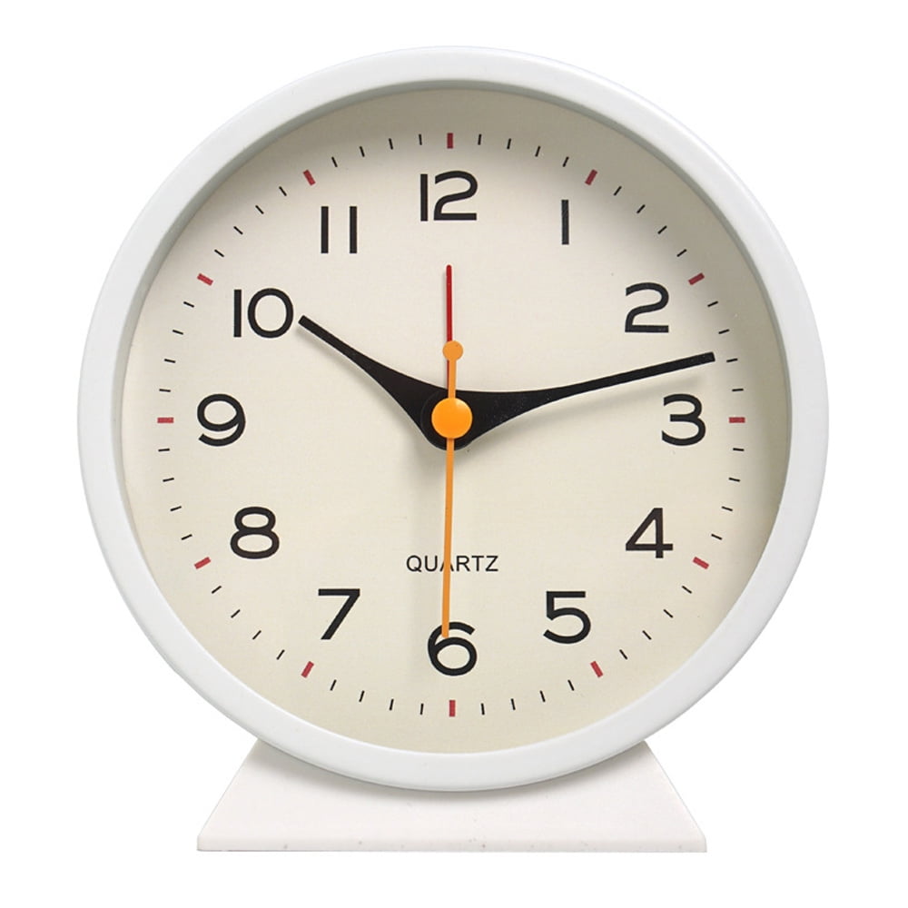 Vintage Retro Battery Operated Analog Alarm Clock Silent Bedside Table