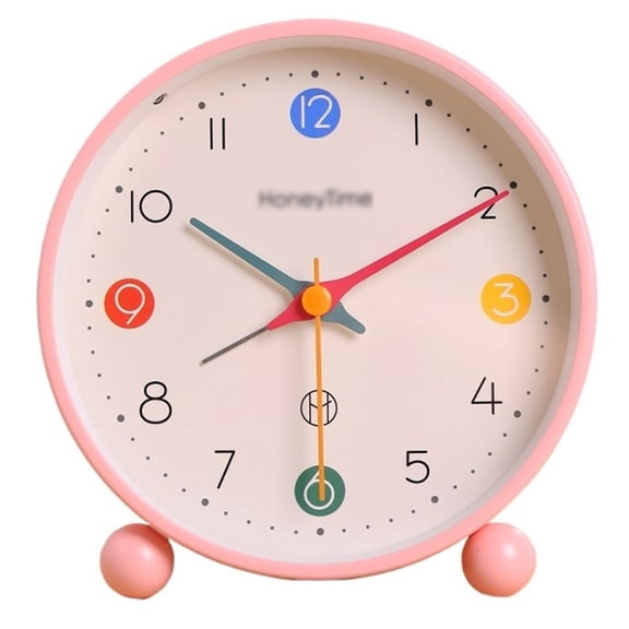 Vintage Retro Analog Alarm Clock, Super Silent Non Ticking Small Clock with Night Light