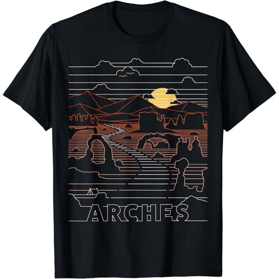 Vintage Retro Arches National Park - Delicate Arch Moab Utah T-Shirt