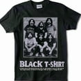 Vintage Retro Band TShirt Classic Poses of All Four Members Old Photo & Worn Texture Rock in