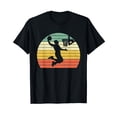 thumbnail image 1 of Vintage Retro Basketball Dunk Shirt Sunset Colorful Men Boys T-Shirt, 1 of 5