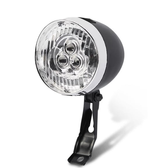 Vintage Retro Bicycle Bike Front Light Lamp LED Fixie Headlight with Bracket, for Women, Beach Cruiser Accessories