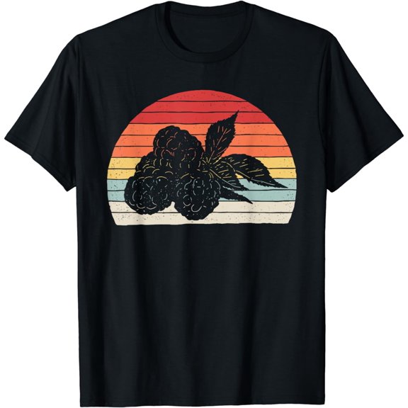 Vintage Retro Blackberries Blackberry Fruit T-Shirt