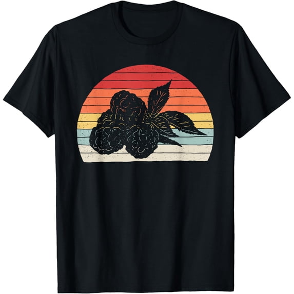 Vintage Retro Blackberries Blackberry Fruit T-Shirt