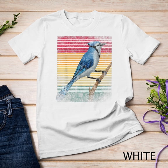 Vintage Retro Blue Jay Bird Unisex T-Shirt