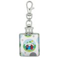 thumbnail image 1 of Vintage Retro Camper Trailer Stainless Steel 1oz Mini Flask Key Chain, 1 of 1