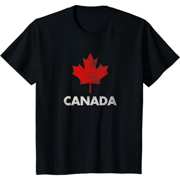 Vintage Retro Canadian Maple Leaf Shirt Canada Flag T-shirt