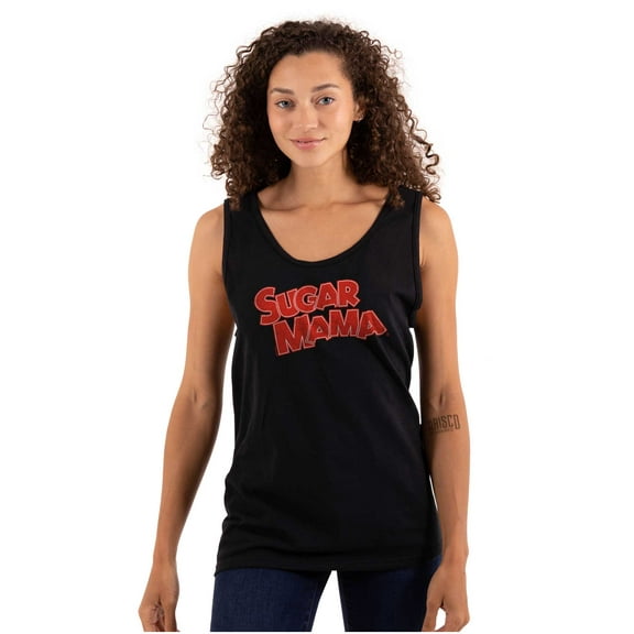 Vintage Retro Candy Sugar Mama Logo Tank Top Tee Shirt Women Brisco Brands S