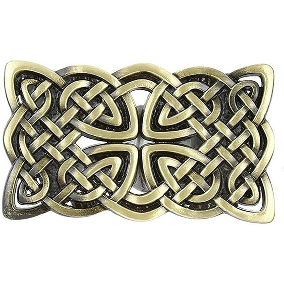 Vintage Retro Celtic Knot Belt Buckle for Men Simple Cowboy Belt Buckle