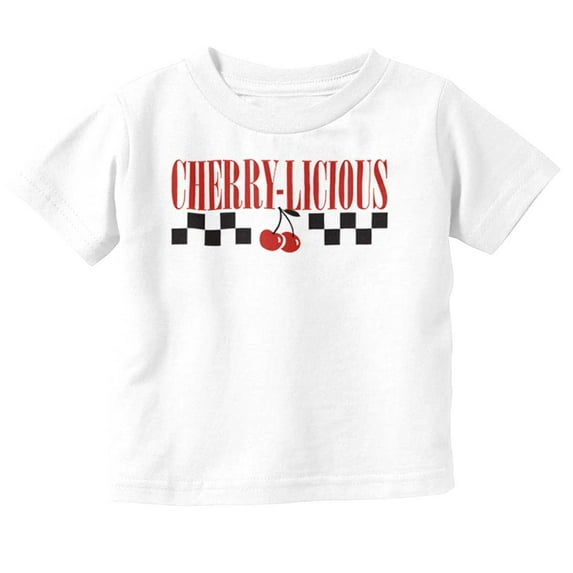 Vintage Retro Cherry-Licious Fruit Youth T Shirt Tee Girls Infant Toddler Brisco Brands 4T