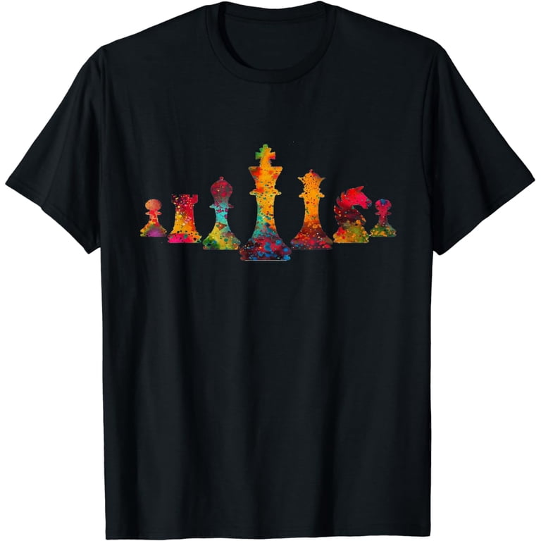 T-shirt Échecs Pièces Rétro Vintage