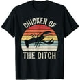 thumbnail image 1 of Vintage Retro Chicken Of The Ditch Cajun Crawfish T-Shirt, 1 of 5