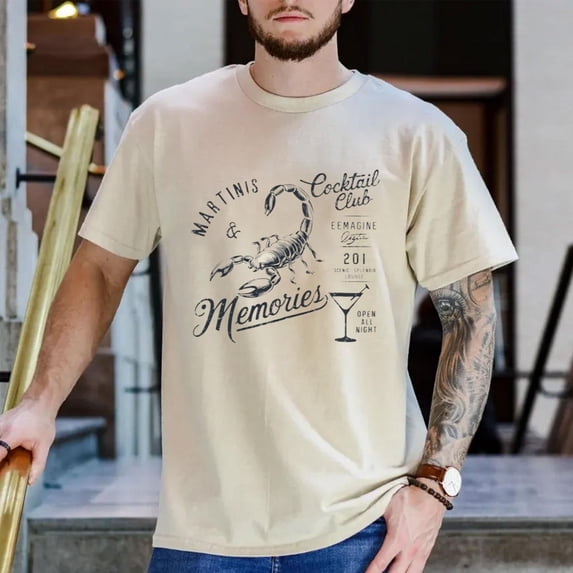 Vintage Retro Cocktail T-Shirt, Funny Unisex Bar Tee