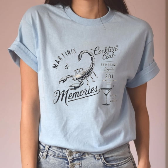 Vintage Retro Cocktail T-Shirt, Funny Unisex Bar Tee