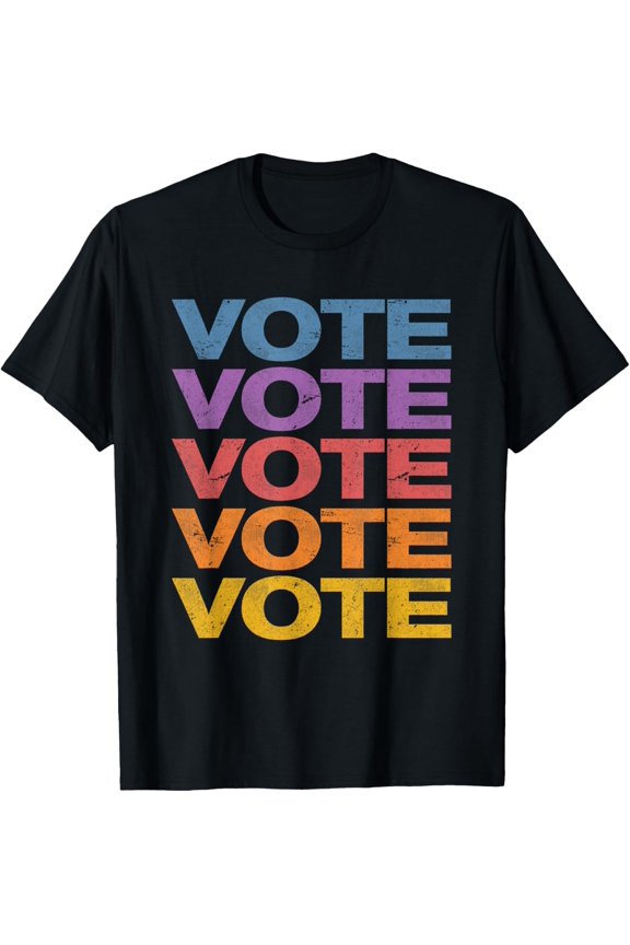 Vintage Retro Colors VOTE T-Shirt