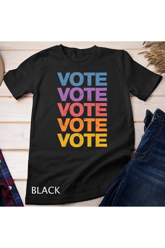 Vintage Retro Colors Vote Election Statement T-Shirt